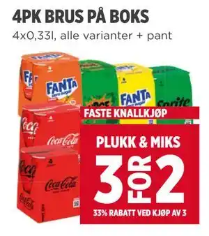 Meny 4PK BRUS PÅ BOKS tilbud