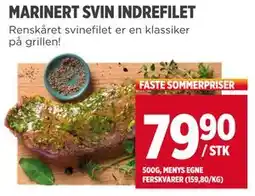 Meny MARINERT SVIN INDREFILET tilbud