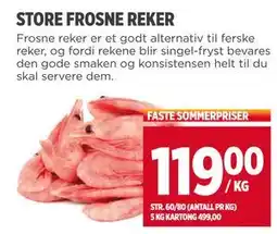 Meny STORE FROSNE REKER tilbud