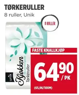 Meny TØRKERULLER tilbud