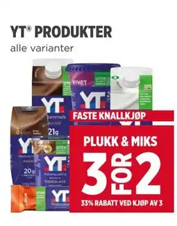 Meny YT PRODUKTER tilbud