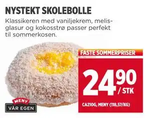 Meny NYSTEKT SKOLEBOLLE tilbud