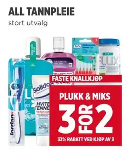Meny ALL TANNPLEIE tilbud