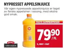 Meny NYPRESSET APPELSINJUICE tilbud