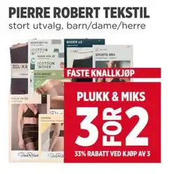 Meny PIERRE ROBERT TEKSTIL tilbud