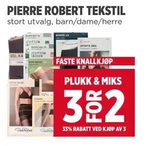 Meny PIERRE ROBERT TEKSTIL tilbud
