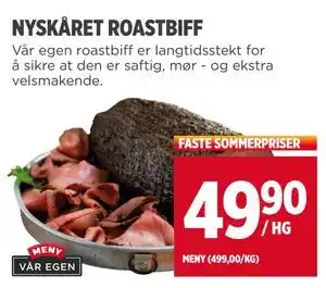 Meny NYSKÅRET ROASTBIFF tilbud