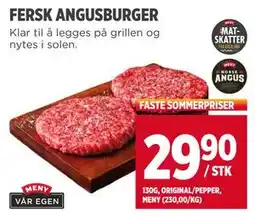 Meny FERSK ANGUSBURGER tilbud