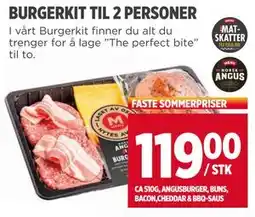 Meny BURGERKIT TIL 2 PERSONER tilbud