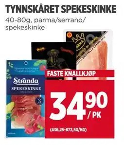 Meny TYNNSKÅRET SPEKESKINKE tilbud