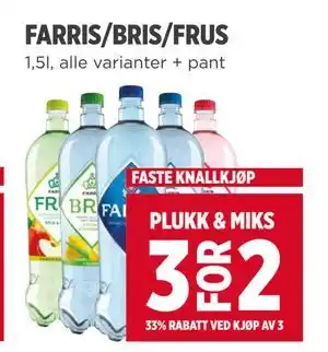 Meny FARRIS/BRIS/FRUS tilbud