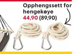Rusta Opphengssett for hengekøye tilbud