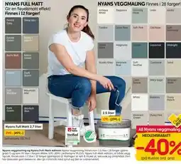 Rusta Nyans veggmaling og Nyans Full-Matt edition tilbud