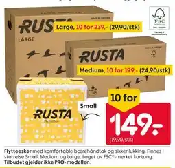 Rusta Flytteesker tilbud
