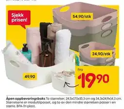 Rusta Åpen oppbevaringsboks tilbud