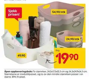 Rusta Åpen oppbevaringsboks tilbud