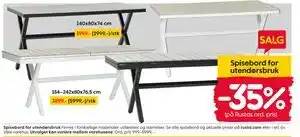Rusta Spisebord for utendørsbruk tilbud