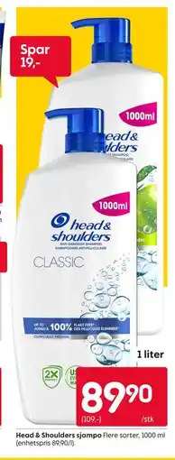 Rusta Head & Shoulders sjampo tilbud