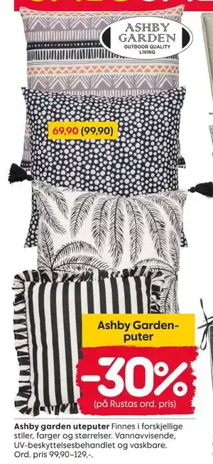 Rusta Ashby garden uteputer tilbud