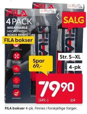 Rusta FILA bokser tilbud