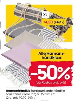 Rusta Hamamhåndkle tilbud