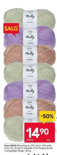 Rusta Garn Molly tilbud