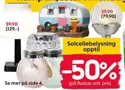 Rusta Solcellebelysning tilbud