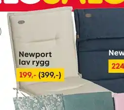 Rusta Newport lav rygg tilbud