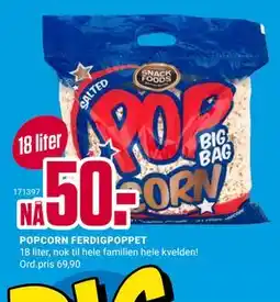 Europris POPCORN FERDIGPOPPET tilbud