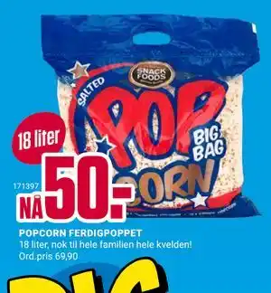 Europris POPCORN FERDIGPOPPET tilbud