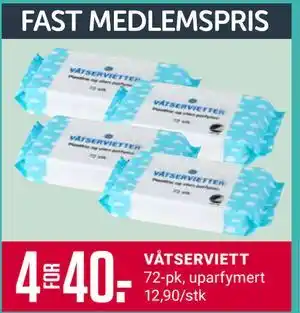 Europris VÅTSERVIETT tilbud