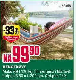 Europris HENGEKØYE tilbud