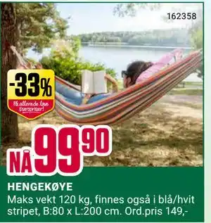 Europris HENGEKØYE tilbud