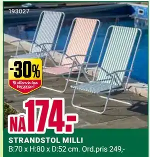 Europris STRANDSTOL MILLI tilbud