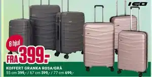 Europris KOFFERT GRANKA ROSA/GRÅ tilbud