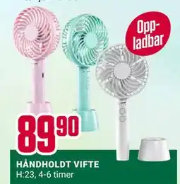 Europris HÅNDHOLDT VIFTE tilbud