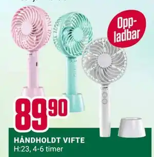 Europris HÅNDHOLDT VIFTE tilbud