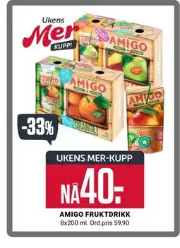 Europris AMIGO FRUKTDRIKK tilbud