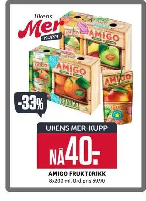 Europris AMIGO FRUKTDRIKK tilbud