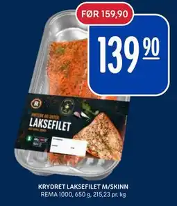 Rema 1000 KRYDRET LAKSEFILET M/SKINN tilbud