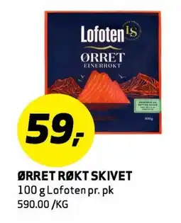 Bunnpris ØRRET RØKT SKIVET tilbud