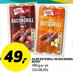 Bunnpris Gilde Ostegrill og Bacongrill M/Ost tilbud