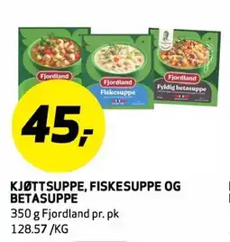 Bunnpris KJØTTSUPPE, FISKESUPPE OG BETASUPPE tilbud