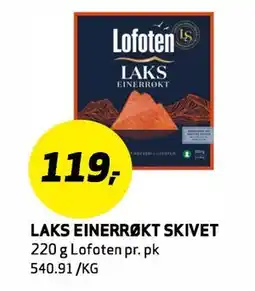Bunnpris LAKS EINERRØKT SKIVET tilbud