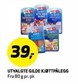 Bunnpris UTVALGTE GILDE KJØTTPÅLEGG tilbud