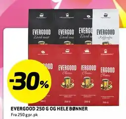 Bunnpris EVERGOOD 250 G OG HELE BØNNER tilbud