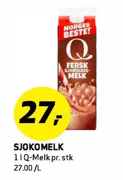 Bunnpris SJOKOMELK tilbud