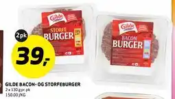 Bunnpris GILDE BACON- OG STORFEBURGER tilbud