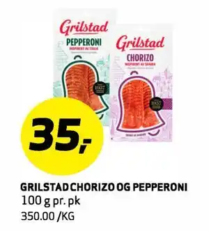 Bunnpris GRILSTAD CHORIZO OG PEPPERONI tilbud