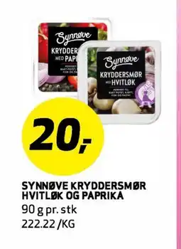 Bunnpris SYNNØVE KRYDDERSMØR HVITLØK OG PAPRIKA tilbud